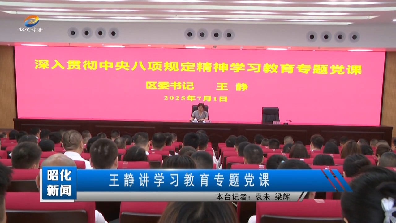 【昭化新闻】王静讲学习教育专题党课