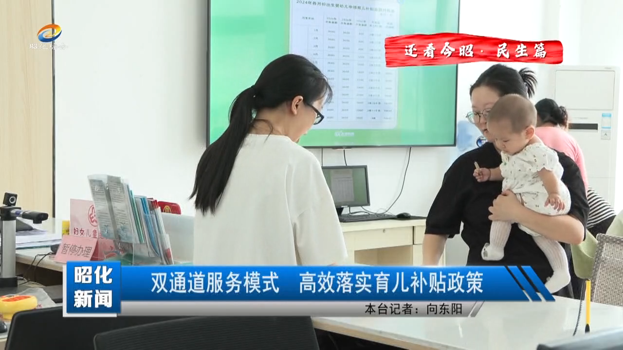 【还看今昭·民生篇】双通道服务模式 高效落实育儿补贴政策